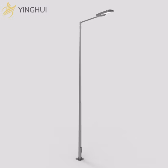 Single Double Arm Steel Galvanized Metal Lighting CCTV Camera Traffic Light Signal Pole